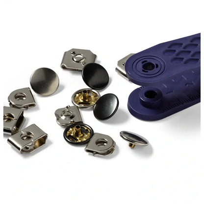 PRYM "Nähfrei-Hosenhaken und Stege", 13mm, silberfarbig/brüniert
