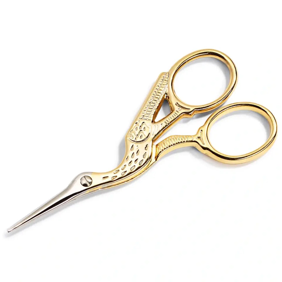 PRYM "Storch Stickschere" vergoldet, 9cm