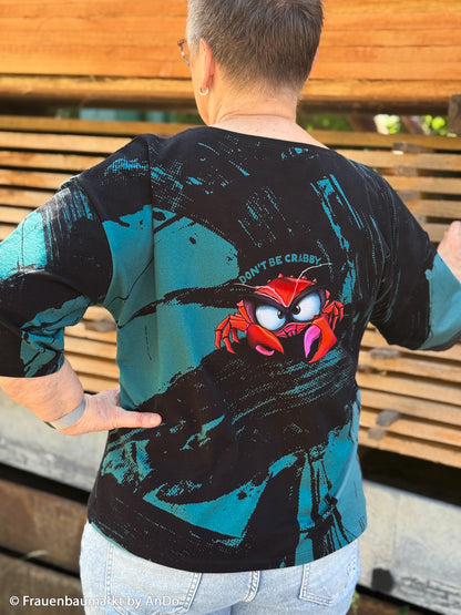 French Terry by Thorsten Berger "Eddie the Crab" smaragd