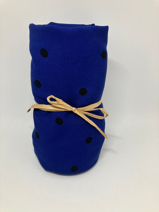 Viskose Crepe "Jolly Dots" blau - Stück 1,5m