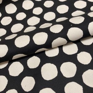 KOKKA Heavy Canvas "Trèfle" schwarz