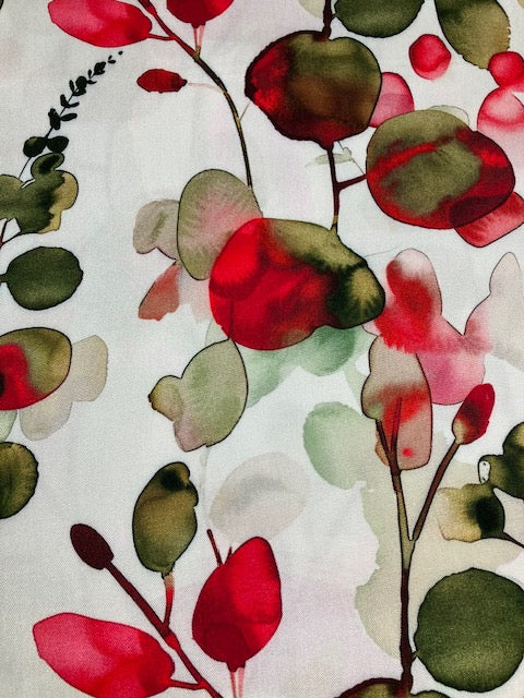 Viskose Webware "Red Eucalyptus"