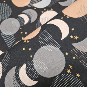 KOKKA Canvas metallic "Treflé” dunkel