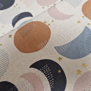 KOKKA Canvas metallic "Treflé” hell