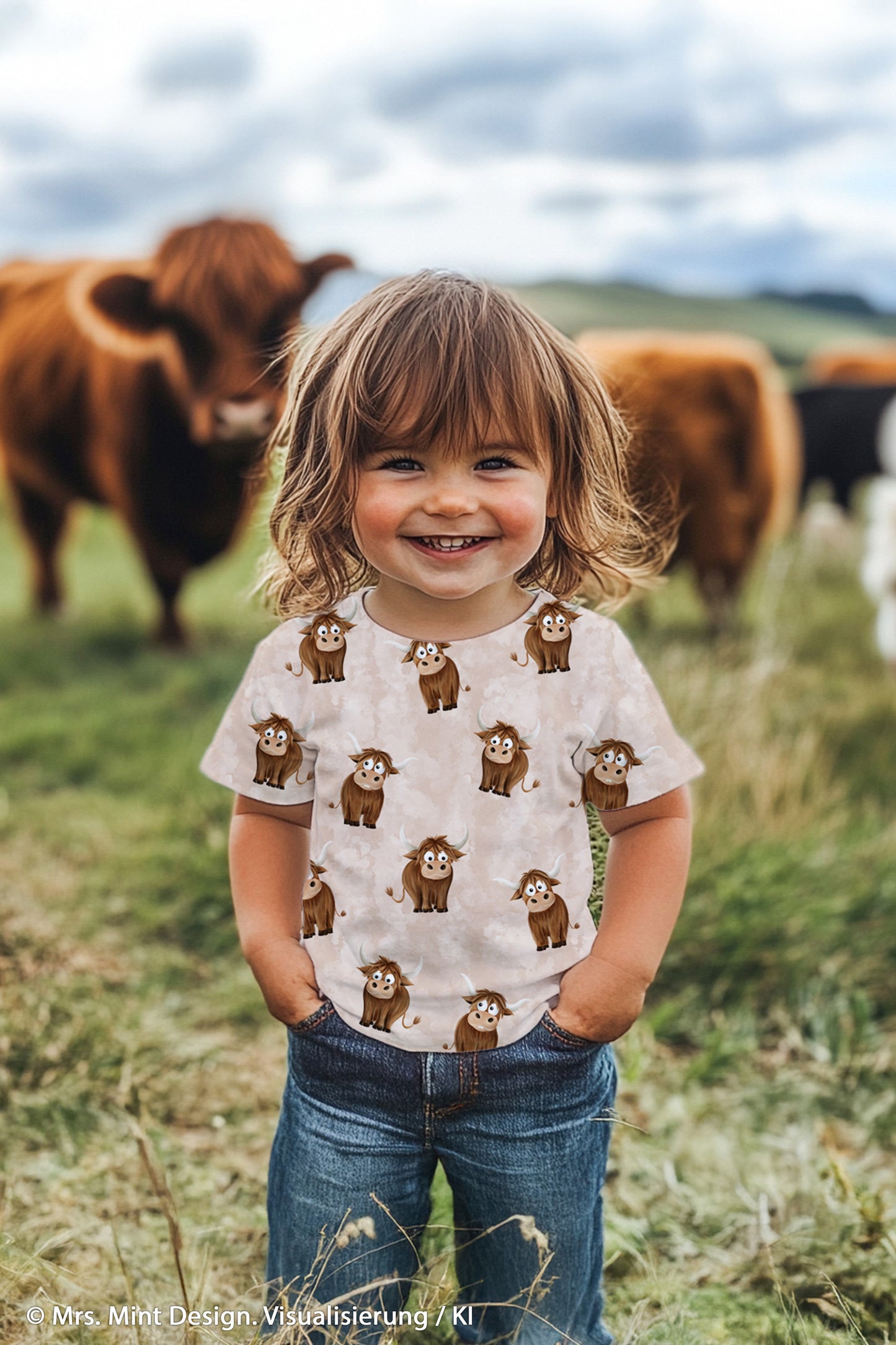 French Terry "Holy Cow" by Mrs. Mint Design - 2 Farben