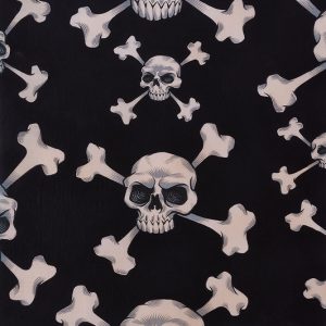 Baumwolle "Skull & bones schwarz" Alexander Henry