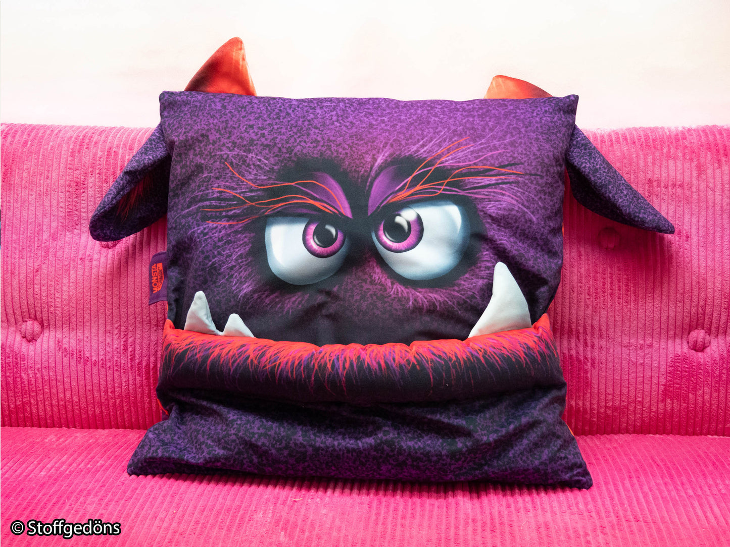 Paneel "Monsta-Pillows lila" Kissen mit 3D-Effekt VORBESTELLUNG