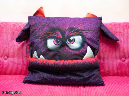 Paneel "Monsta-Pillows lila" Kissen mit 3D-Effekt VORBESTELLUNG