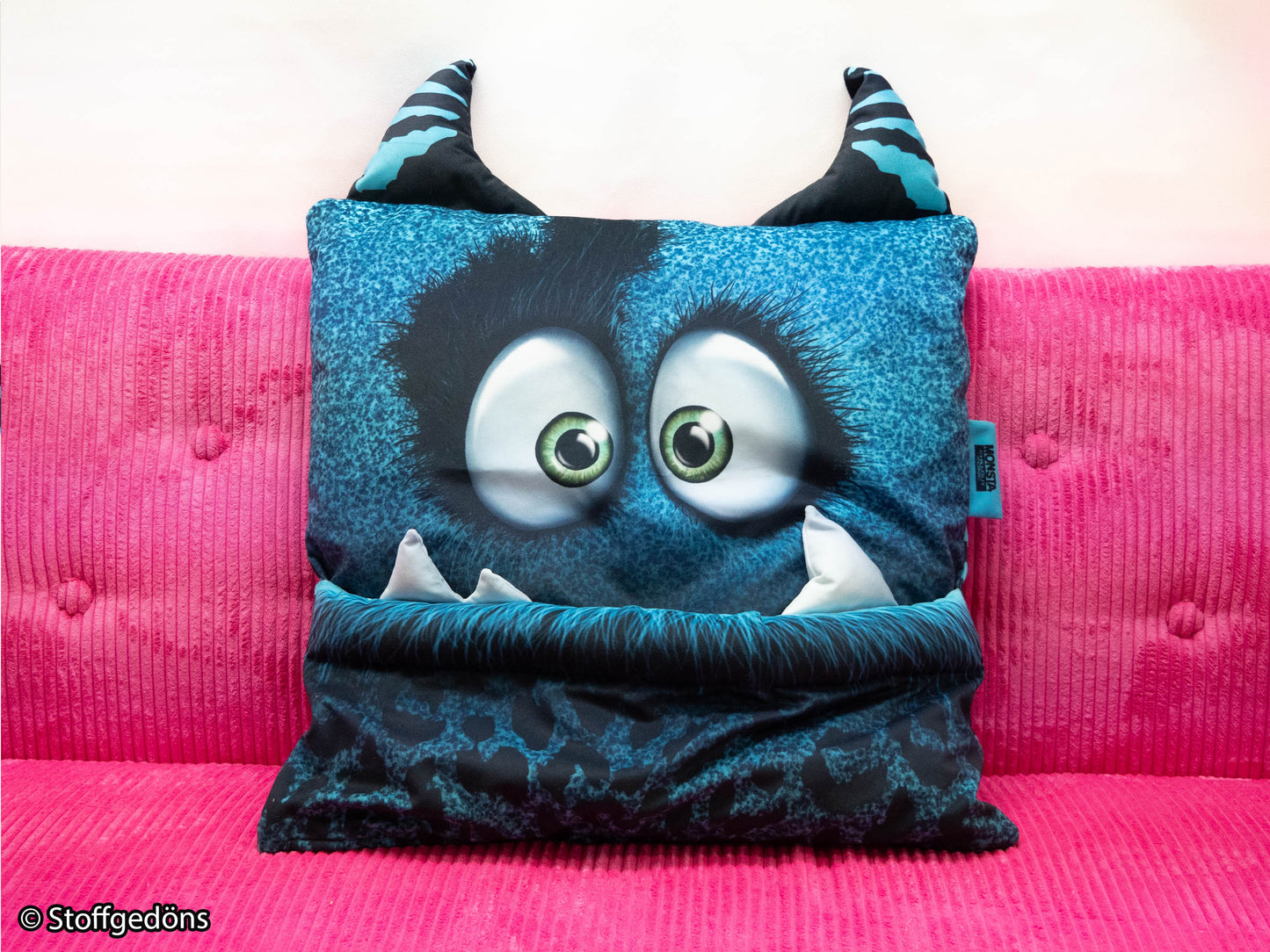 Paneel "Monsta-Pillows petrol" Kissen mit 3D-Effekt VORBESTELLUNG