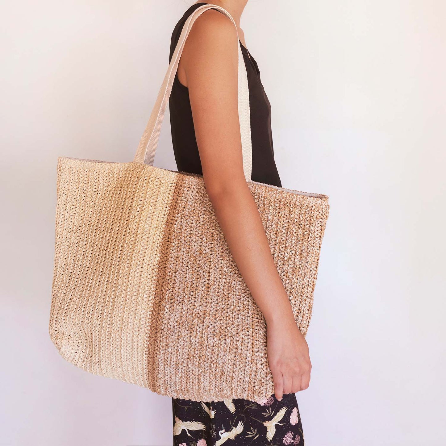 Strickstoff aus 100% Papier Raffia "Tatami"