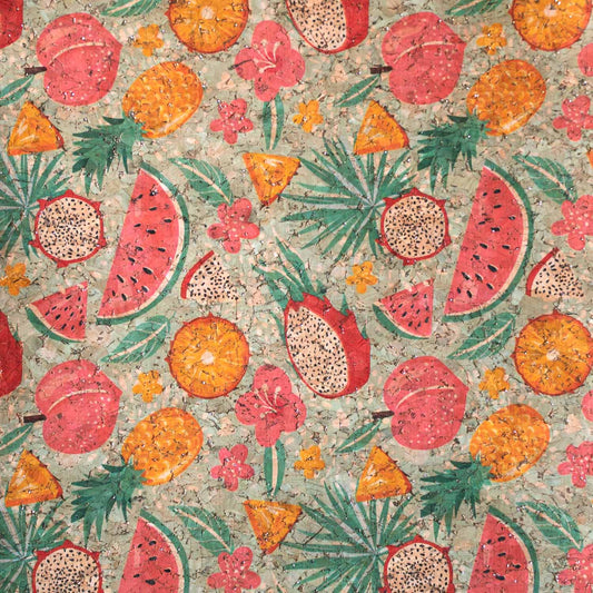 Korkstoff Goldprint "Summer Fruits"