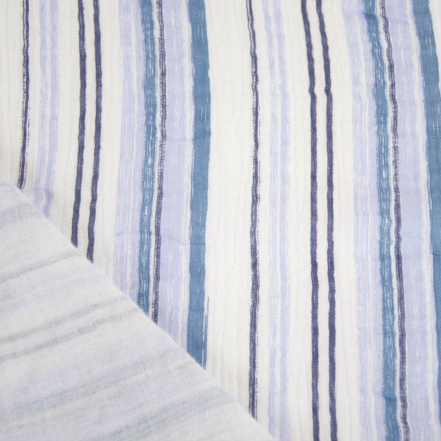 Musselin "Blue Jeans Stripes"