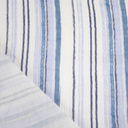 Musselin "Blue Jeans Stripes"