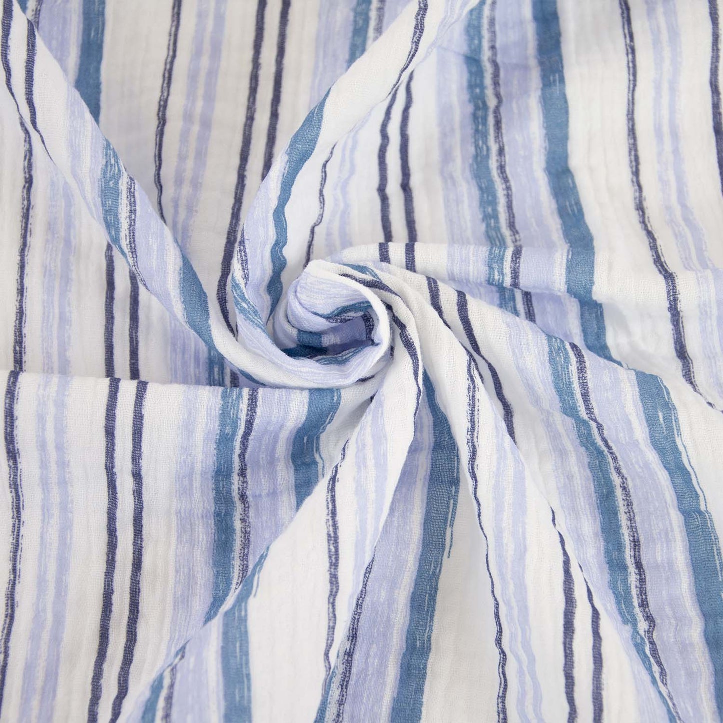 Musselin "Blue Jeans Stripes"