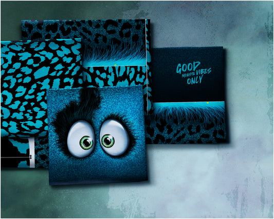 Paneel "Monsta-Pillows petrol" Kissen mit 3D-Effekt VORBESTELLUNG