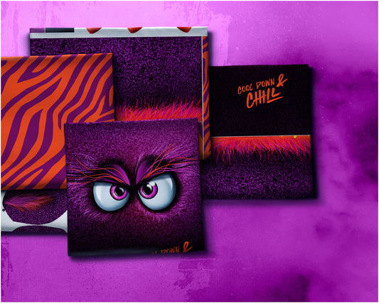 Paneel "Monsta-Pillows lila" Kissen mit 3D-Effekt VORBESTELLUNG