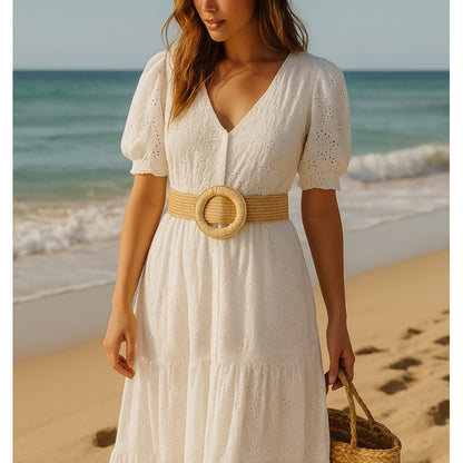 dehnbares Gurtband - Naturbast