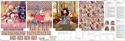 Rucksack Paneel "Unicorn Girl" - inkl. Kordel