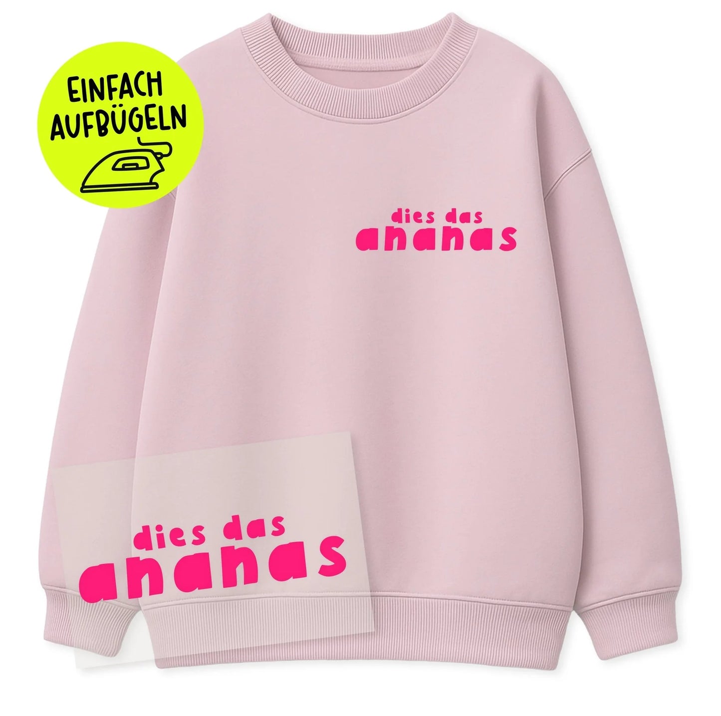 *Paul & Clara* Flock-Patch DIES-DAS-ANANAS