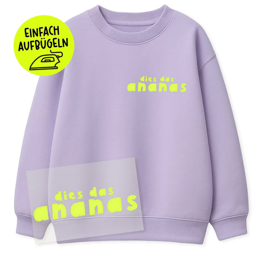 *Paul & Clara* Flock-Patch DIES-DAS-ANANAS