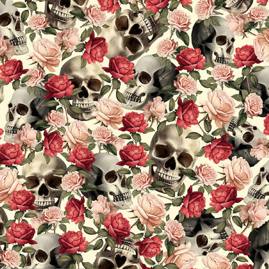 Baumwolljersey "Gothic Roses"