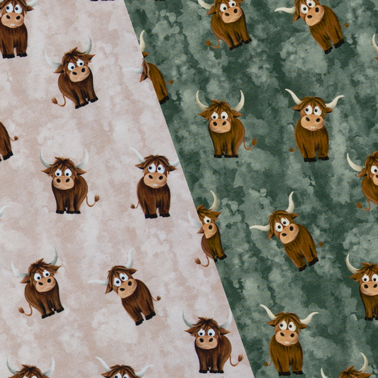 French Terry "Holy Cow" by Mrs. Mint Design - 2 Farben