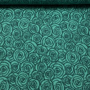 Bio Strick-Jacquard "Emerald Rose"