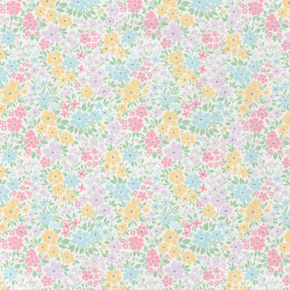Das Stofferl: Jersey Pastellblünchen ist ein hochwertiger Baumwolljersey mit Blumendruck in dezenten Farben, Jersey mit Blumenmuster, Jersey kaufen Österreich