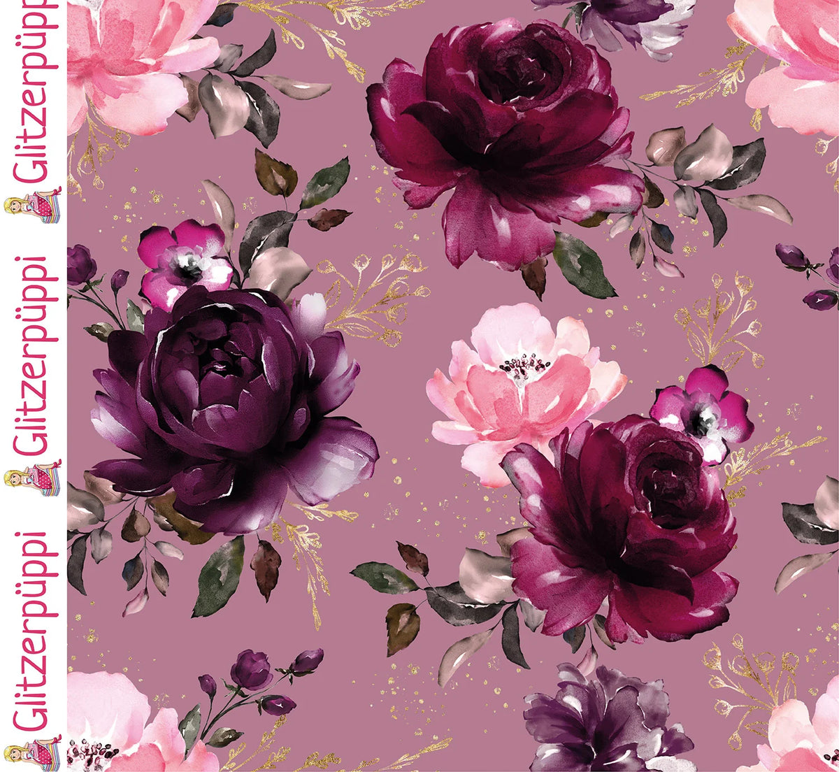 Kuschelsweat "Rosen altrosa" by Glitzerpüppi