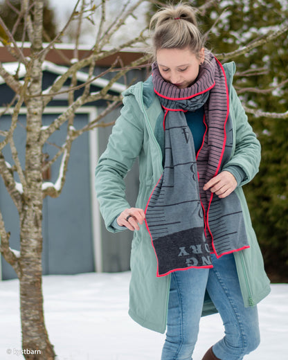 Jacquard Jersey Paneel "Long Story"