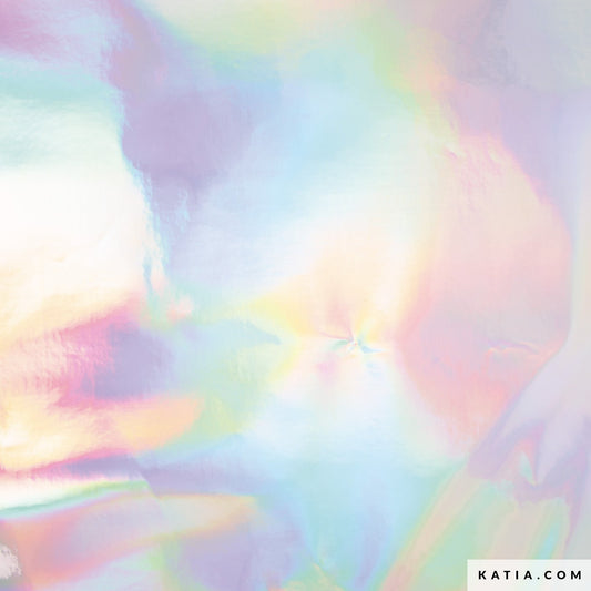 Taschenstoff mit Spiegeleffekt "Mirror Lacker" silber - ROLLE