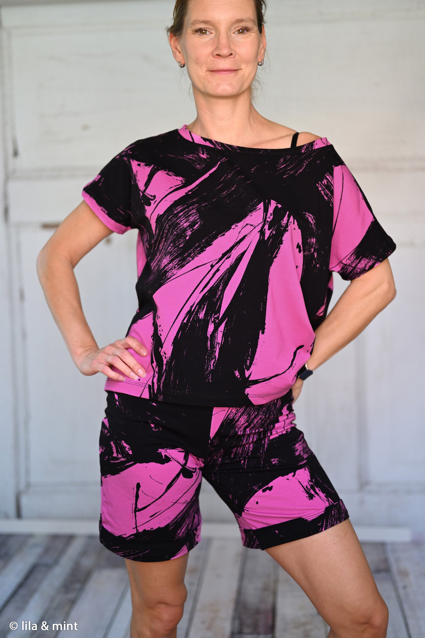 French Terry by Thorsten Berger "Eddie the Crab Kombi" pink