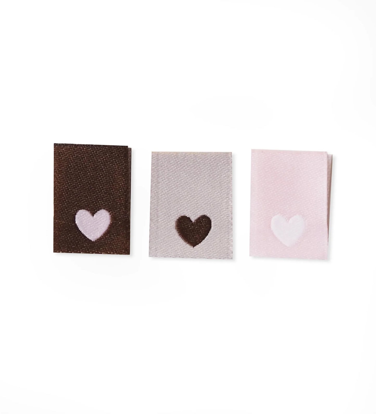 *Paul & Clara* Klapp-Weblabel - Herz - 3er-Set