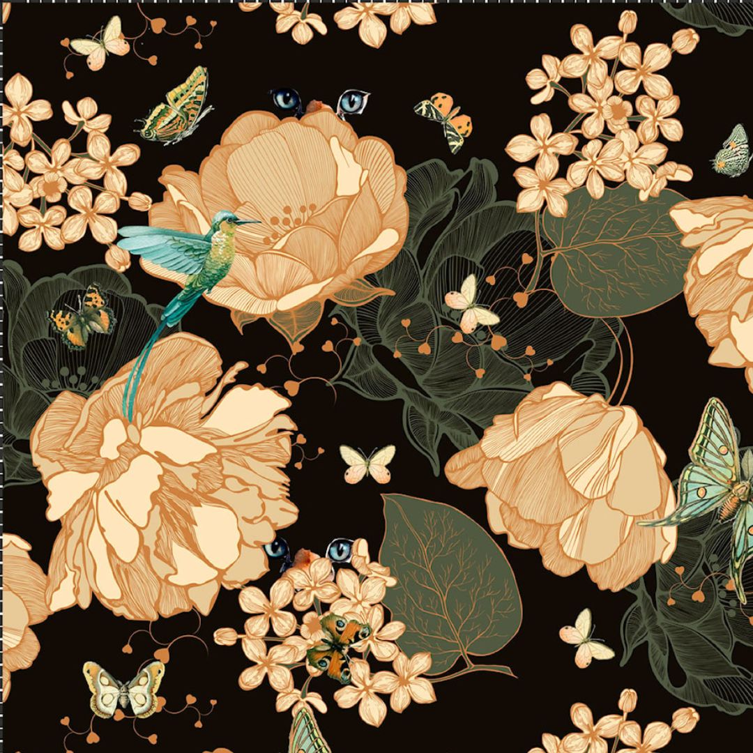 Viskosejersey "Mystic Garden"