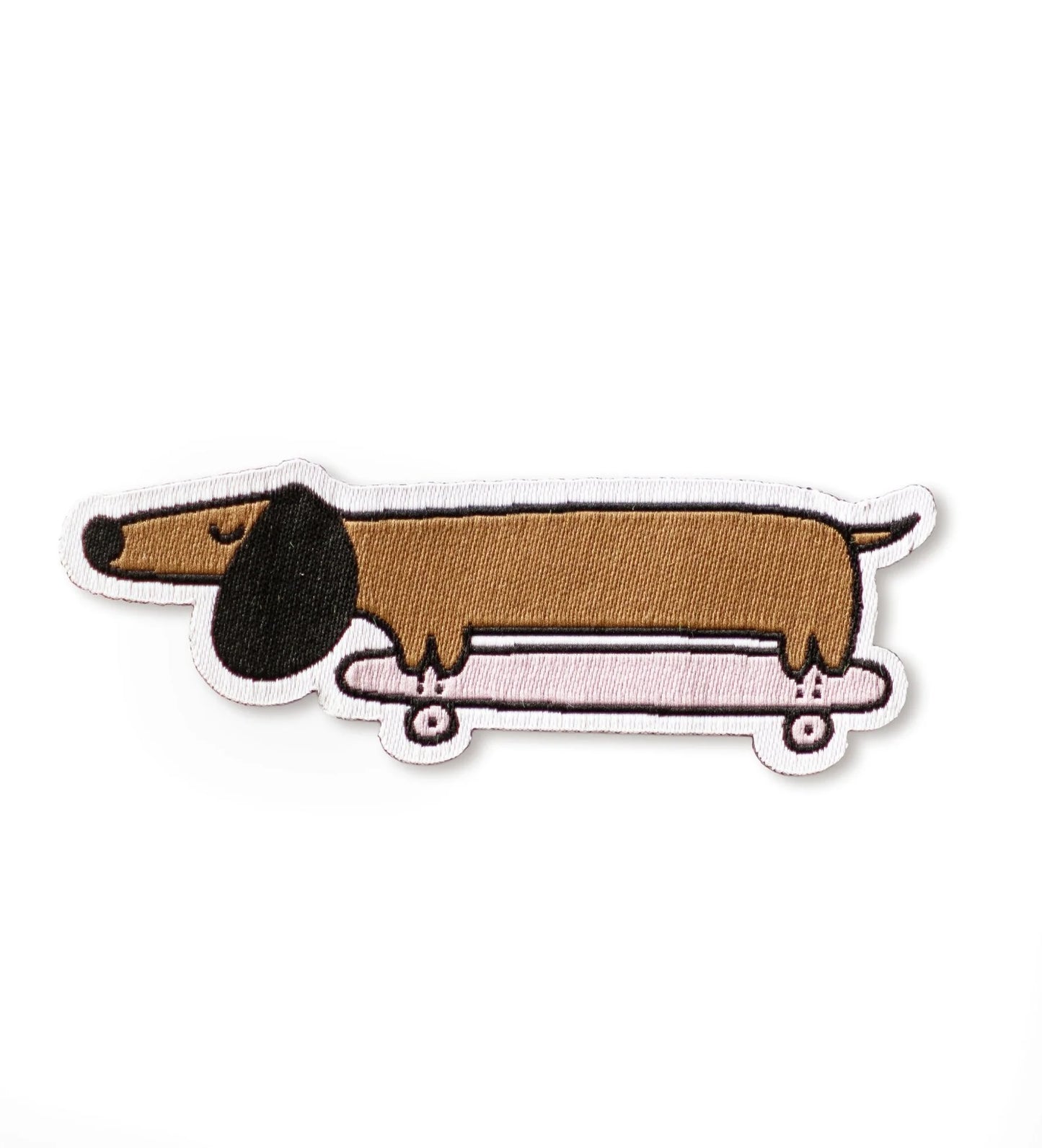 *Paul & Clara* Bügelpatch - Dackel Skateboard