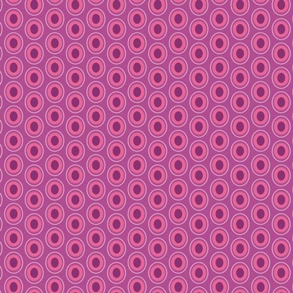 Patchwork Baumwolle "Oval Elements" beere