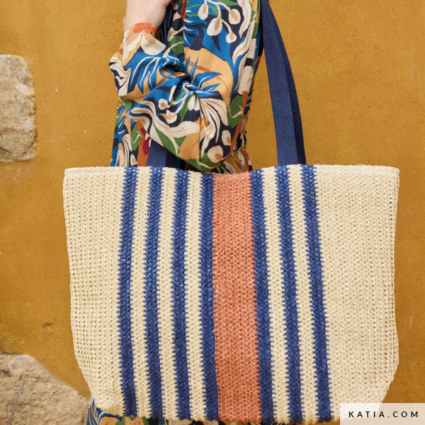 Strickstoff aus 100% Papier Raffia "Nautic"