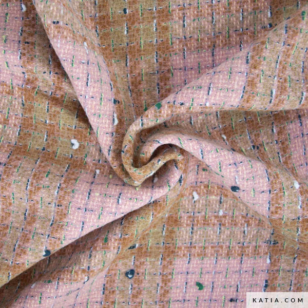 Tweed - Mantelstoff rosa
