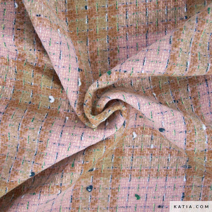 Tweed - Mantelstoff rosa