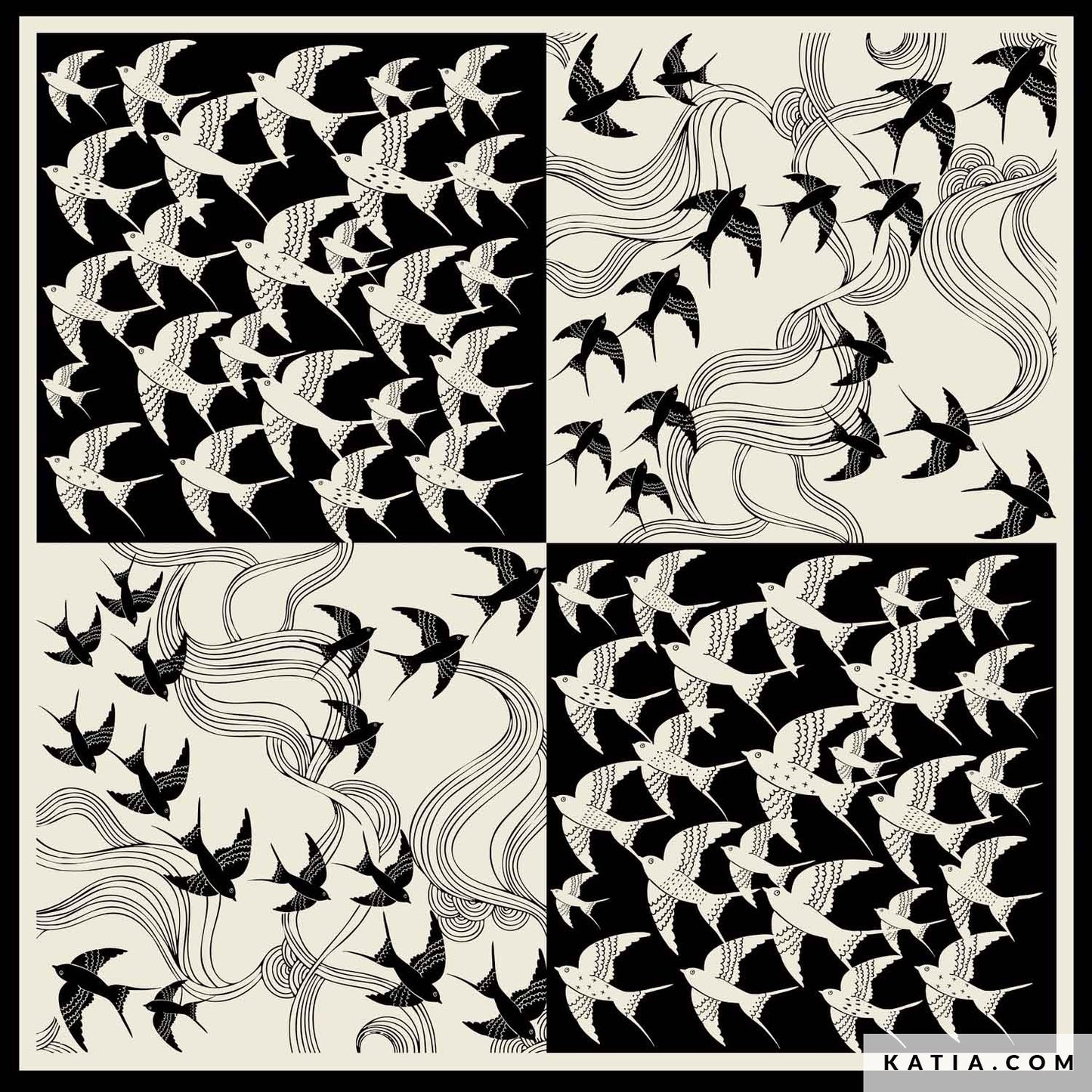 Scarf Panel "Flying Dreams"