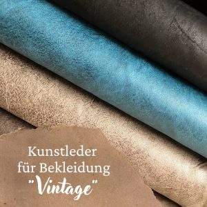 Das Stofferl: Stretch-Kunstleder in Vintage-Optik für Bekleidung, Taschen und Dekoprojekte