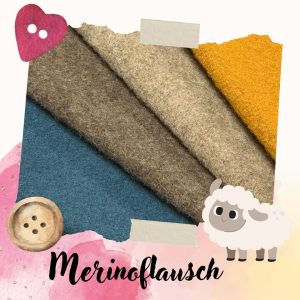 Das Stofferl: Merinoflausch, Wollfleece, Merinofleece, hochwertiger Merinostoff, Wollstoff